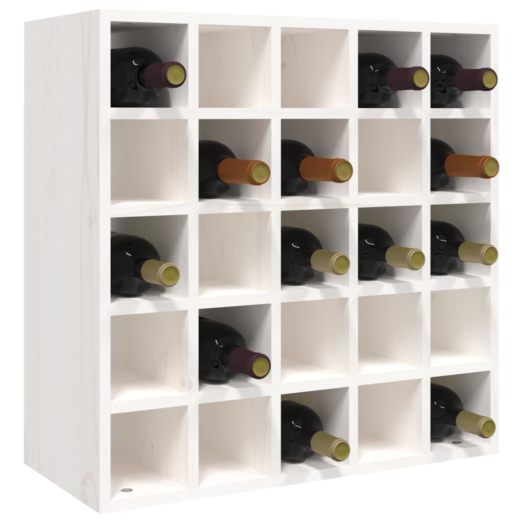 Weinschrank Weiß 56 x 25 x 56 cm Massivholz Kiefer