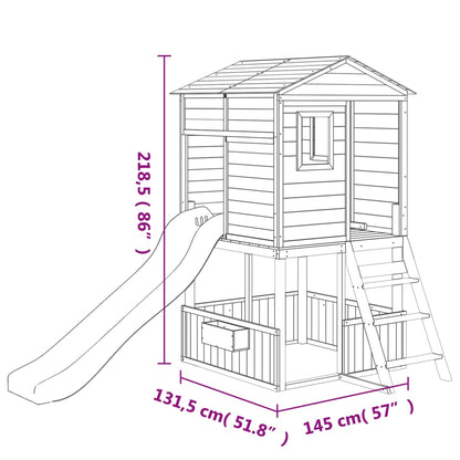 Spielturm Massivholz Tanne