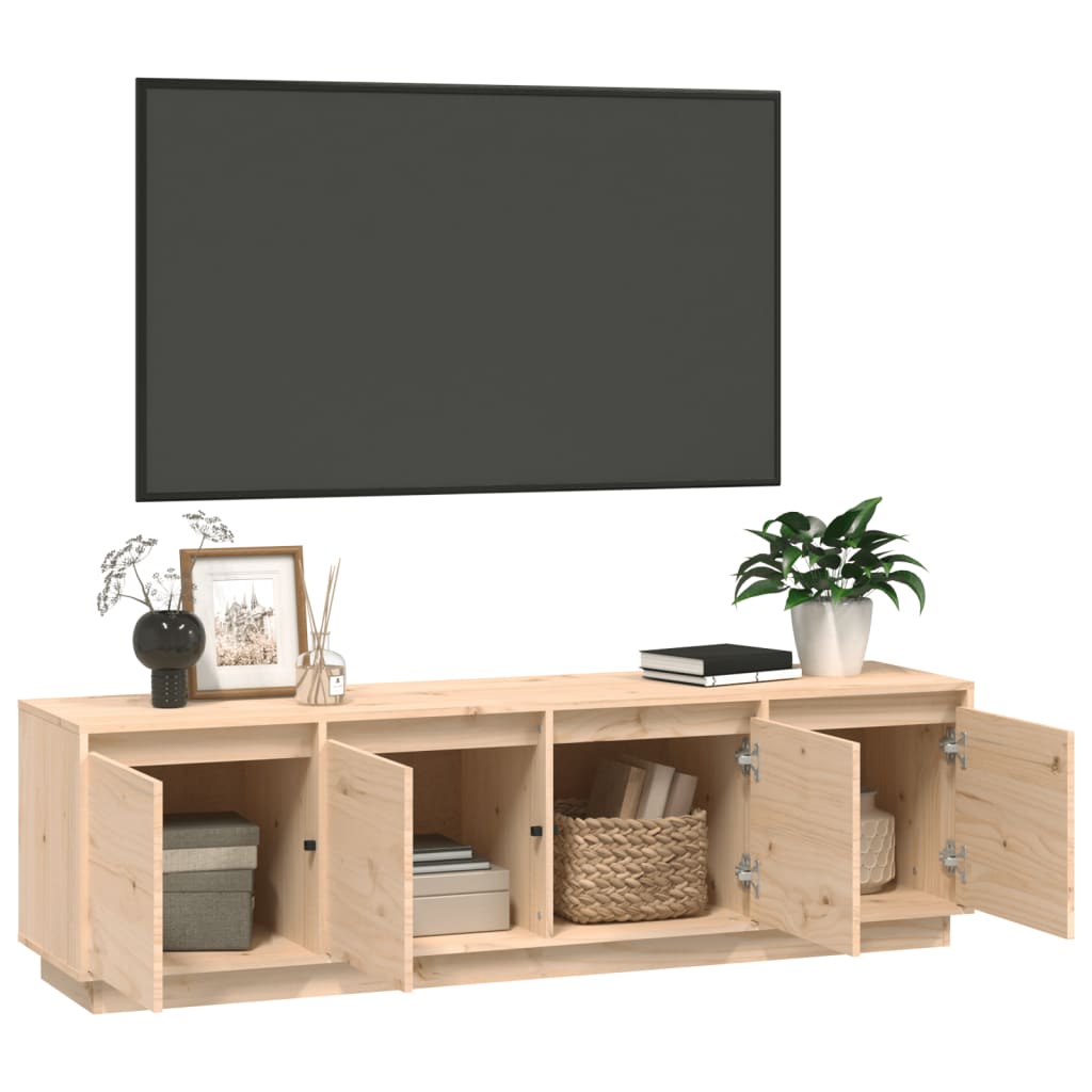 TV-Schrank 156x37x45 cm Massivholz Kiefer