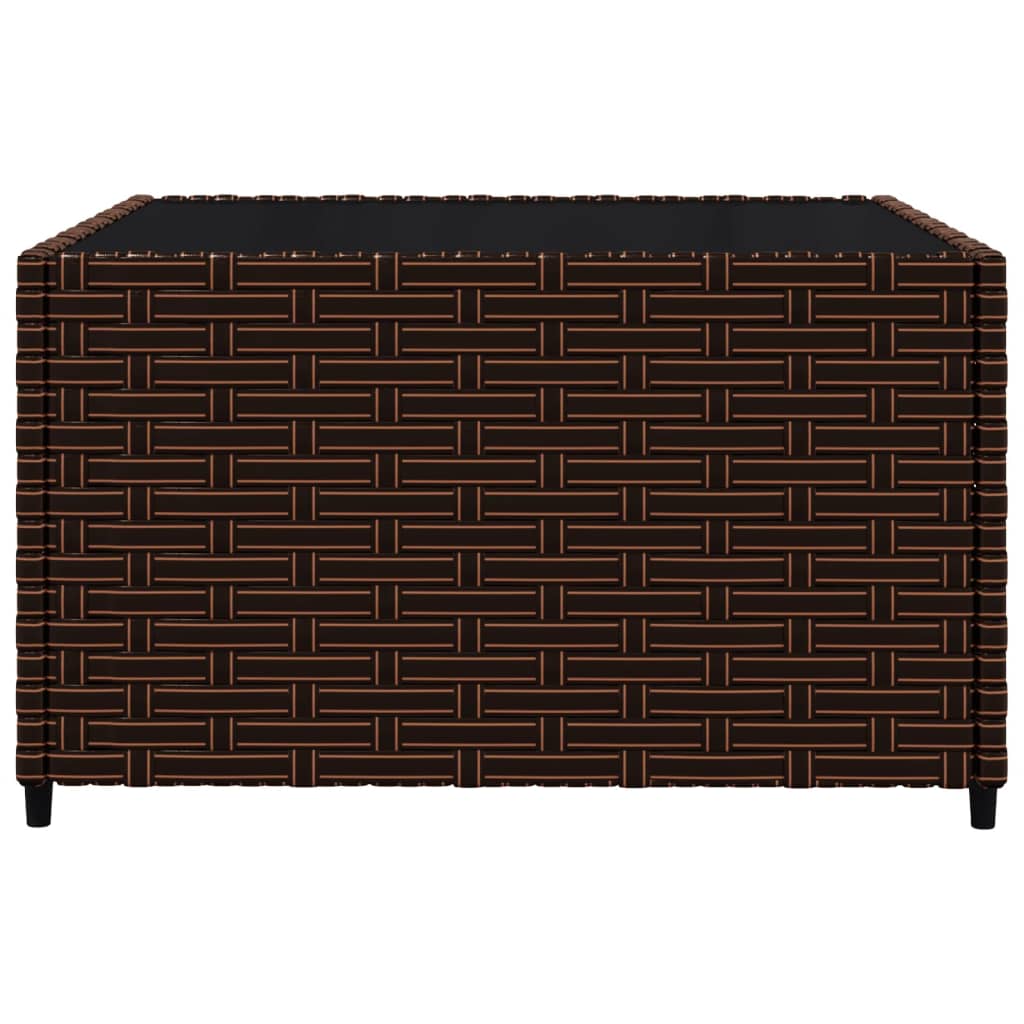 3-tlg. Garten-Lounge-Set mit Kissen Braun Poly Rattan