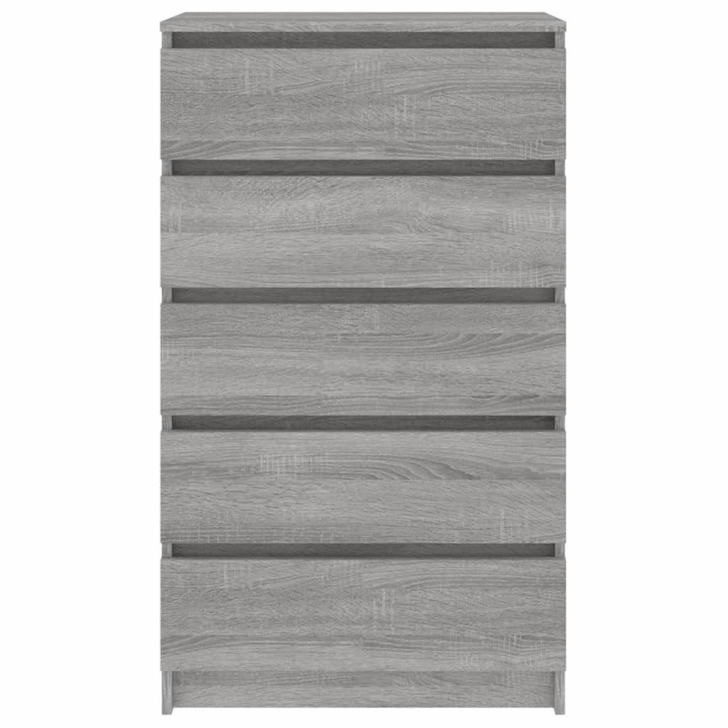 Schubladenschrank Grau Sonoma 60x36x103 cm Holzwerkstoff