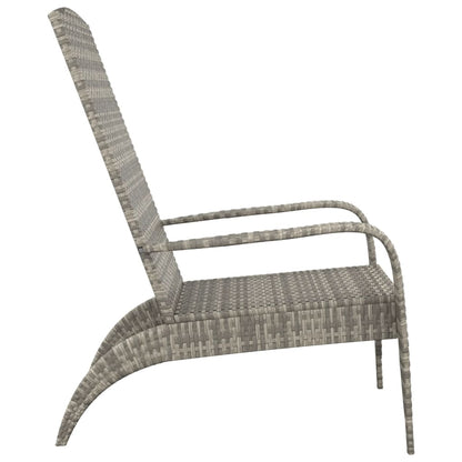 Adirondack-Gartenstuhl Grau Poly Rattan