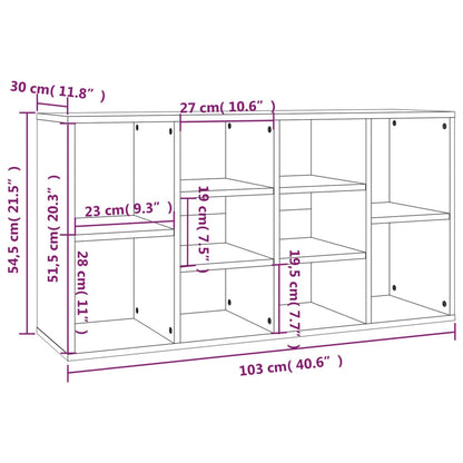 Schuhbank Räuchereiche 103x30x55 cm Holzwerkstoff