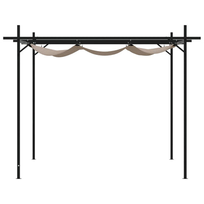 Pergola mit Schiebedach Taupe 295x292x230 cm