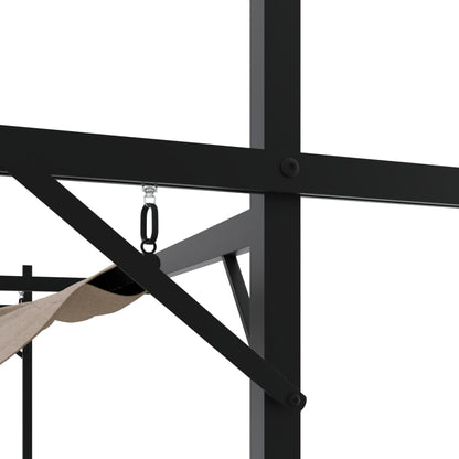 Pergola mit Schiebedach Taupe 295x292x230 cm