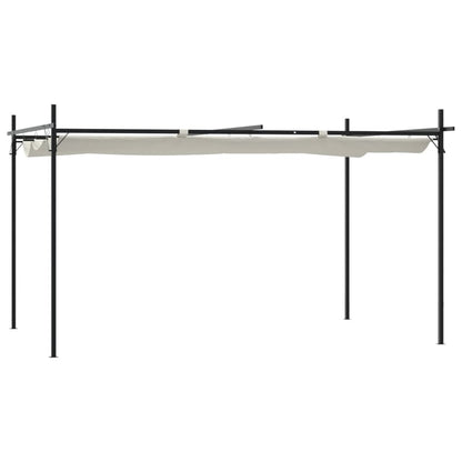 Pergola mit Schiebedach Creme 395x292x230 cm