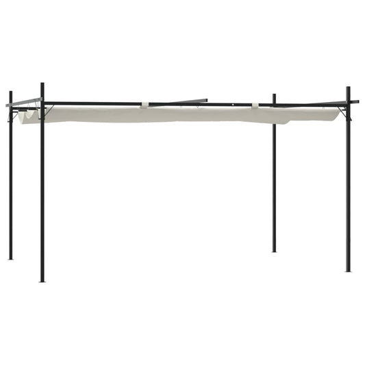 Pergola mit Schiebedach Creme 395x292x230 cm