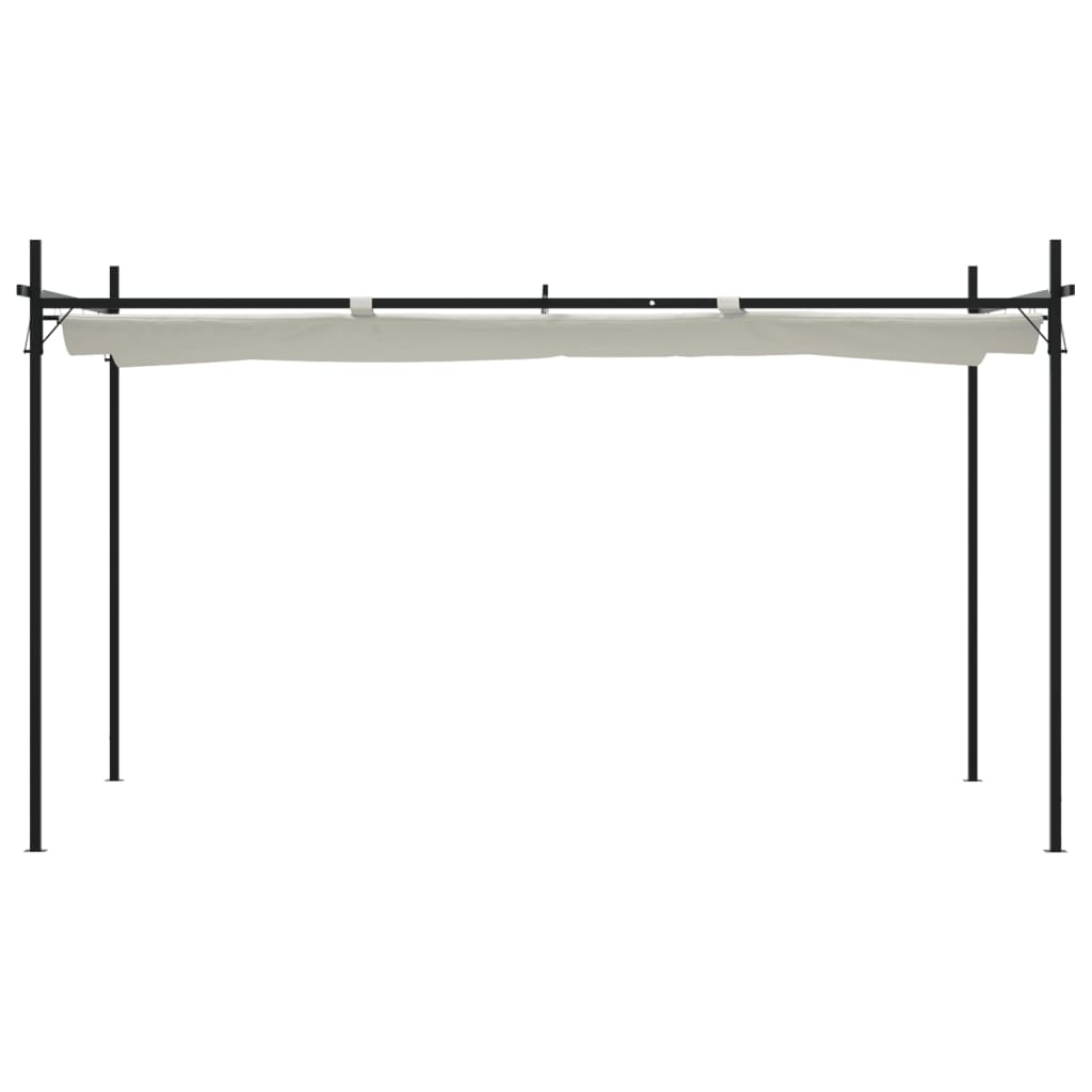 Pergola mit Schiebedach Creme 395x292x230 cm