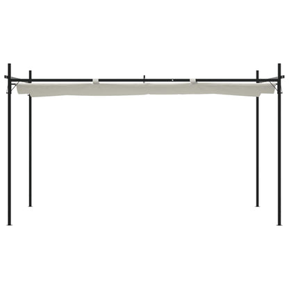 Pergola mit Schiebedach Creme 395x292x230 cm