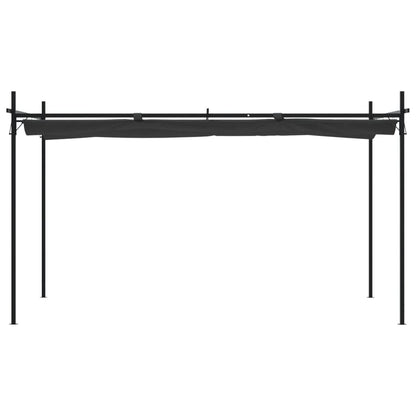 Pergola mit Schiebedach Anthrazit 395x292x230 cm