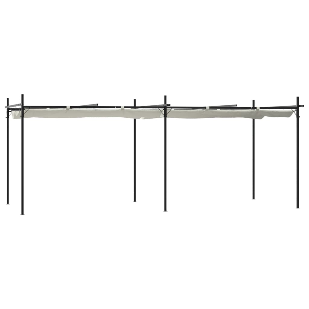 Pergola mit Schiebedach Creme 589x292x230 cm