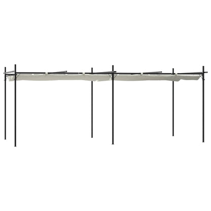 Pergola mit Schiebedach Creme 589x292x230 cm