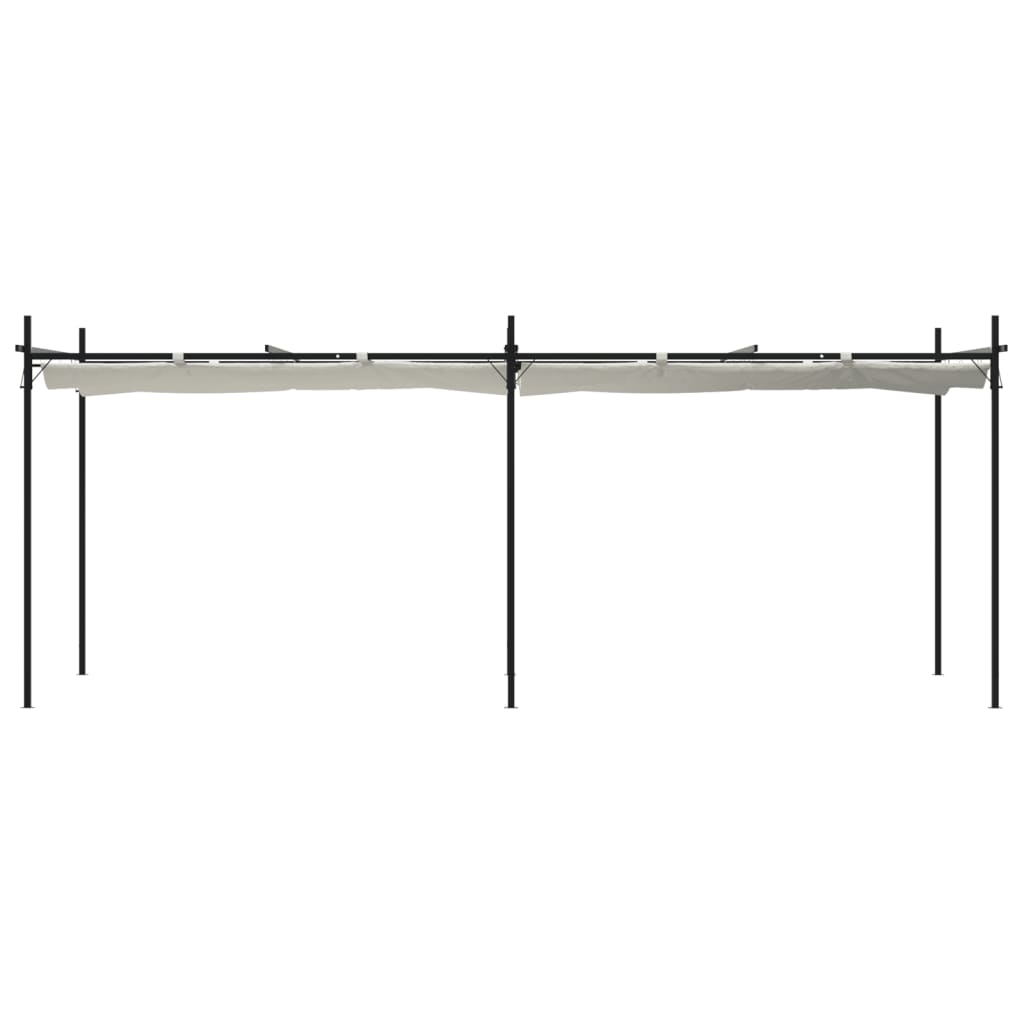 Pergola mit Schiebedach Creme 589x292x230 cm