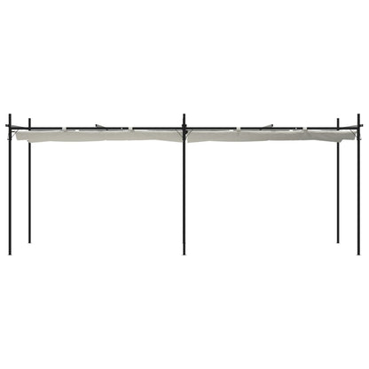 Pergola mit Schiebedach Creme 589x292x230 cm