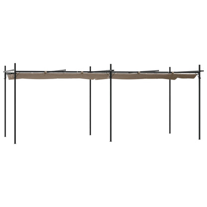 Pergola mit Schiebedach Taupe 589x292x230 cm