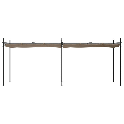 Pergola mit Schiebedach Taupe 589x292x230 cm