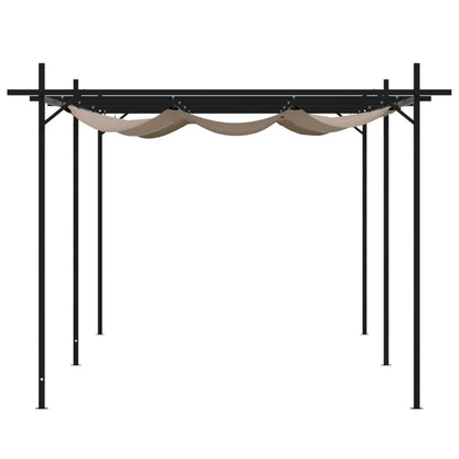 Pergola mit Schiebedach Taupe 589x292x230 cm