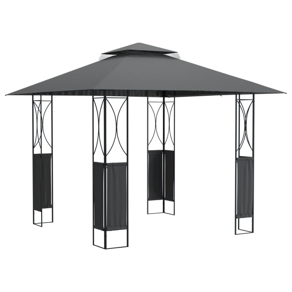 Pavillon mit Dach Anthrazit 300x300x270 cm Stahl