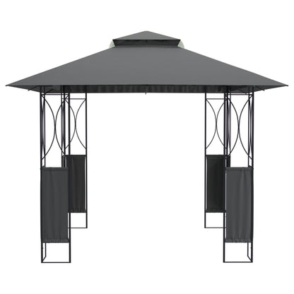 Pavillon mit Dach Anthrazit 300x300x270 cm Stahl