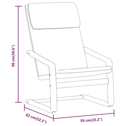 Relaxsessel mit Hocker Dunkelgrau Stoff