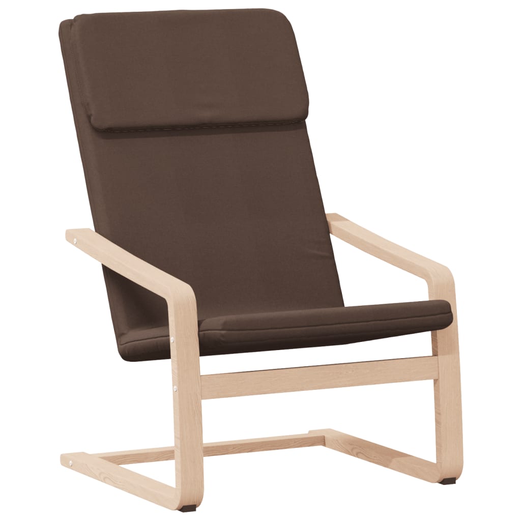 Relaxsessel mit Hocker Dunkelbraun Stoff