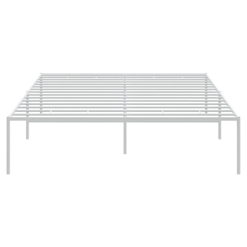 Bettgestell Metall Weiß 135x190 cm