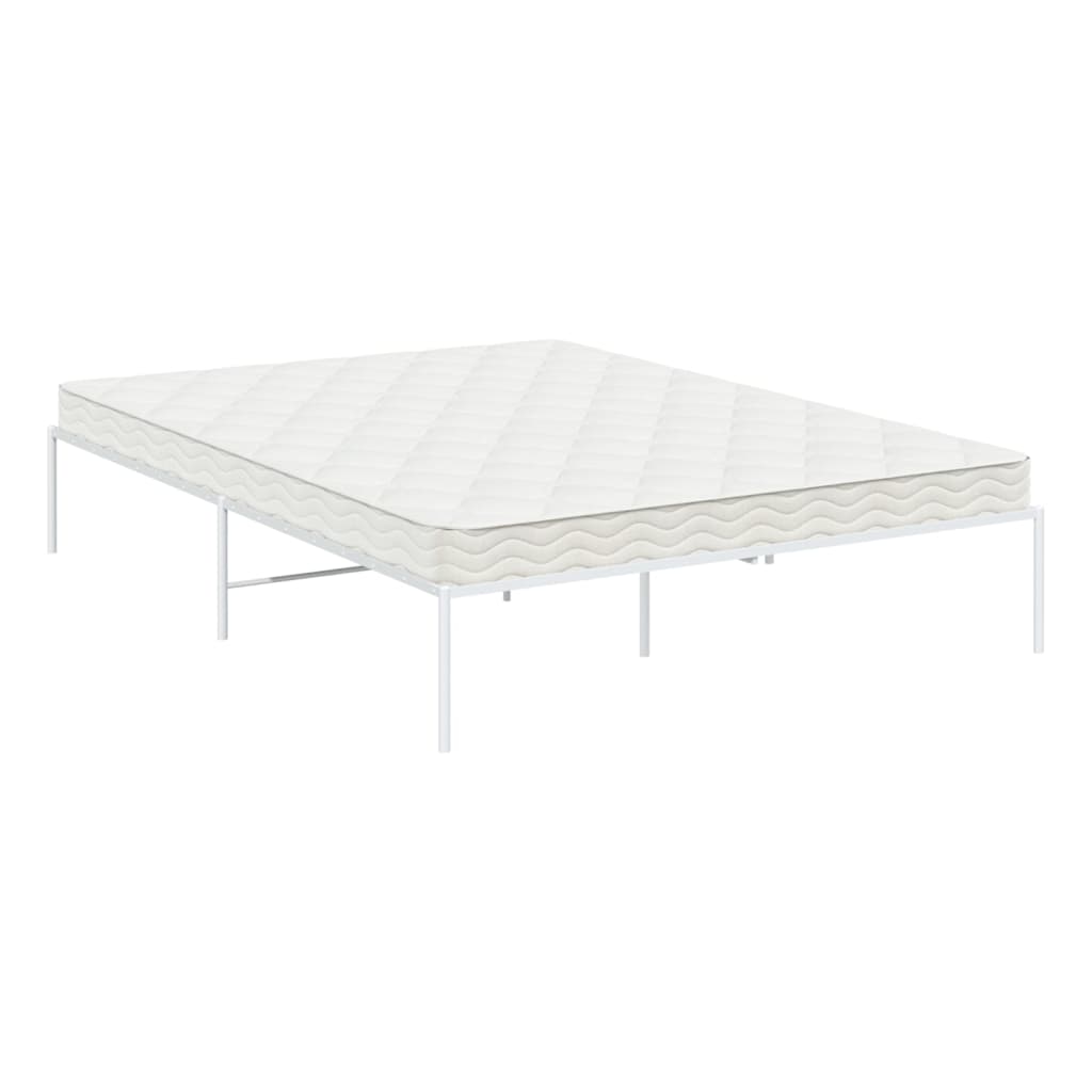 Bettgestell Metall Weiß 140x190 cm