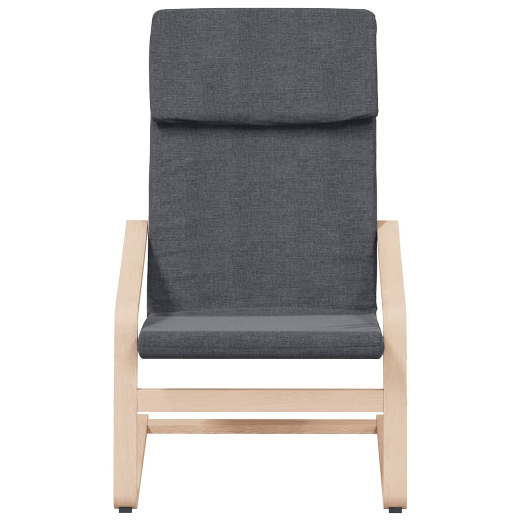 Relaxsessel mit Hocker Dunkelgrau Stoff