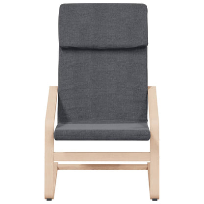 Relaxsessel mit Hocker Dunkelgrau Stoff