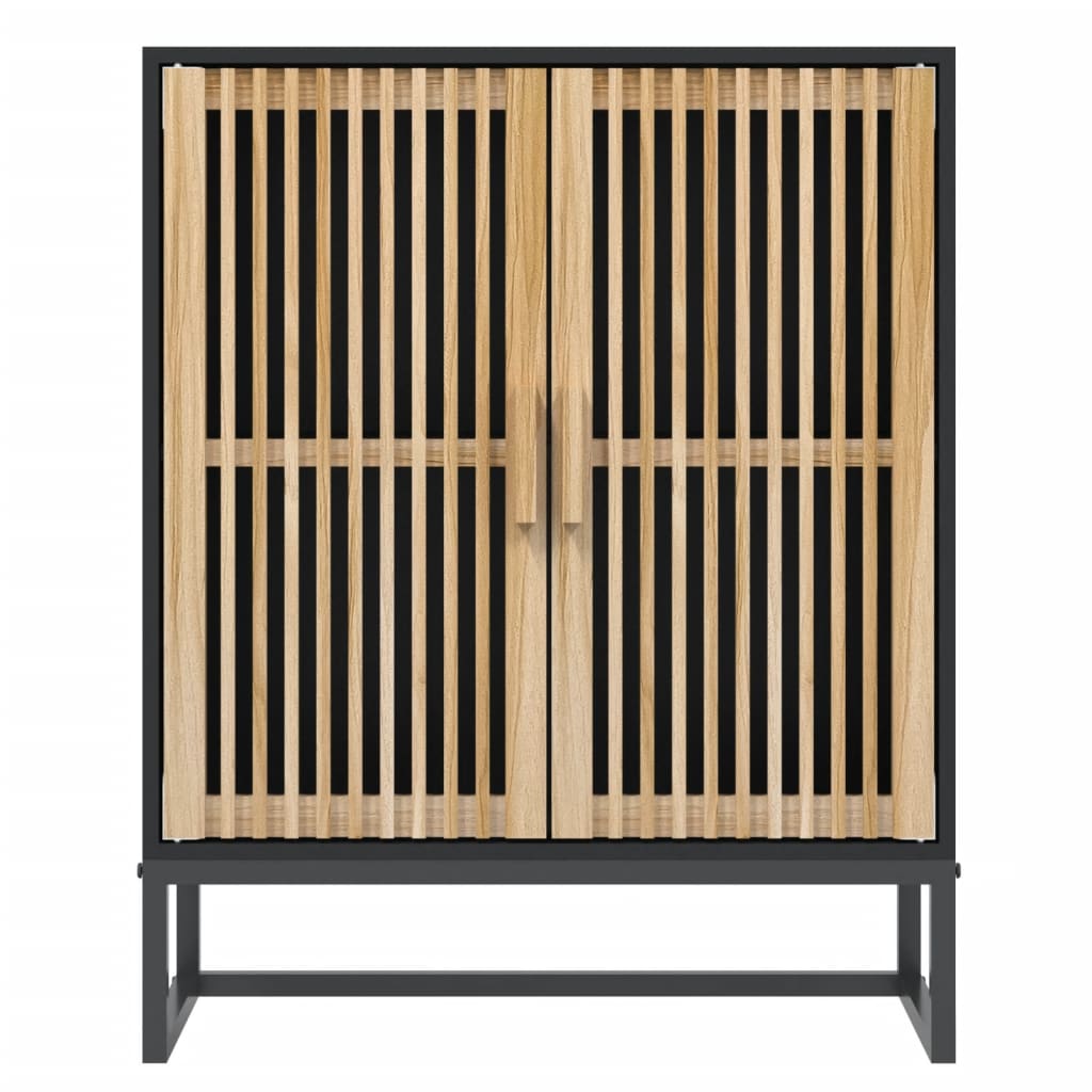 Sideboard ELSA Schwarz 60x30x75 cm Holzwerkstoff