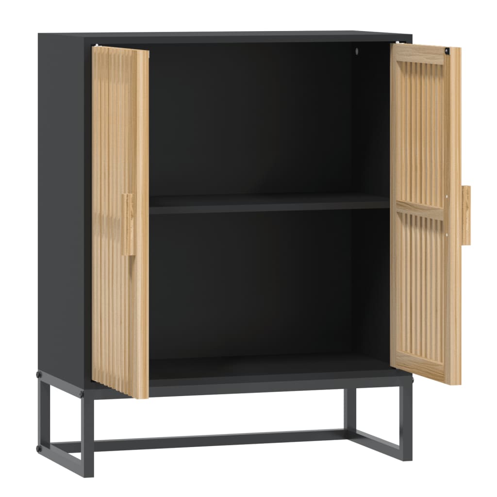 Sideboard ELSA Schwarz 60x30x75 cm Holzwerkstoff