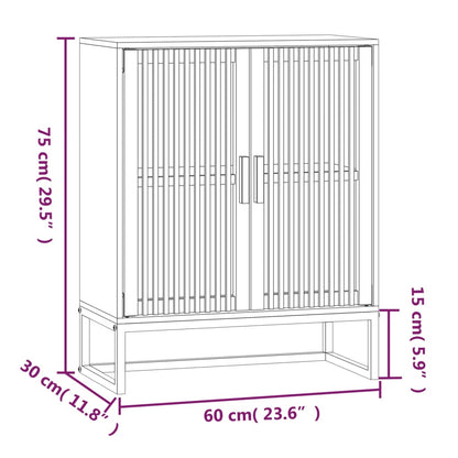 Sideboard ELSA Schwarz 60x30x75 cm Holzwerkstoff