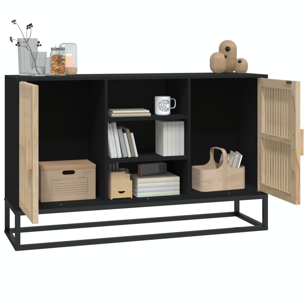 Sideboard Schwarz 105x30x65 cm Holzwerkstoff