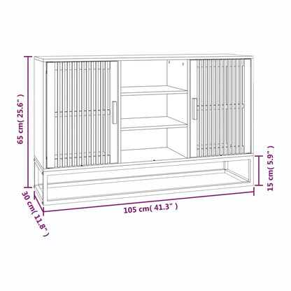 Sideboard Schwarz 105x30x65 cm Holzwerkstoff