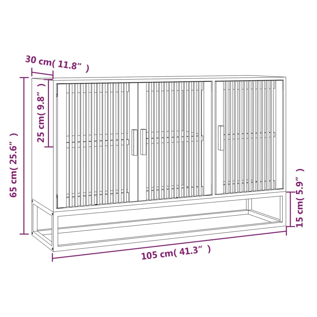 Sideboard ELSA Weiß 105x30x65 cm