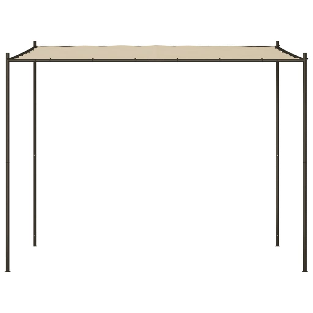 Pavillon Beige 3x3 m 180 g/m² Stoff und Stahl