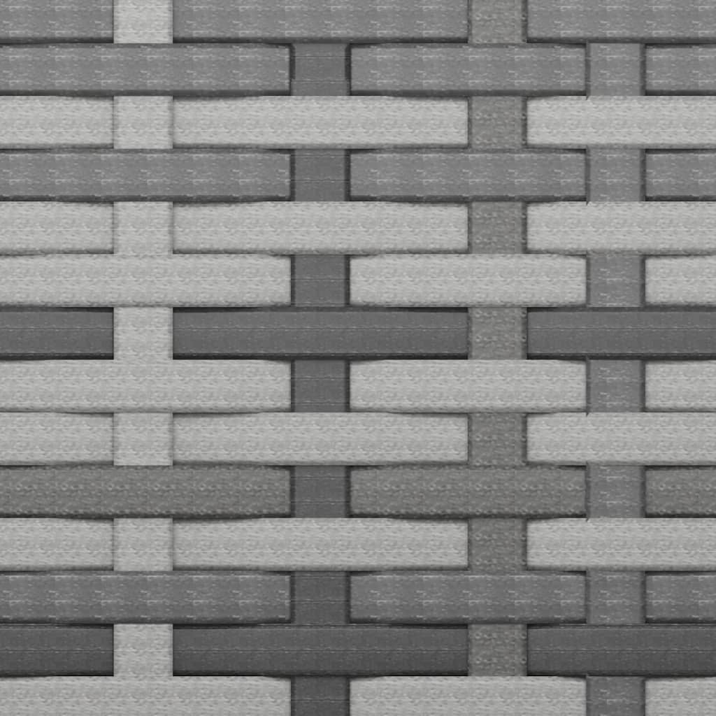 Gartenhocker mit Kissen 4 Stk. Grau Poly Rattan