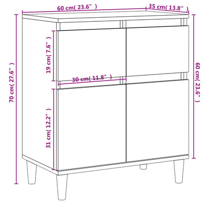 Sideboard Sonoma-Eiche 60x35x70 cm