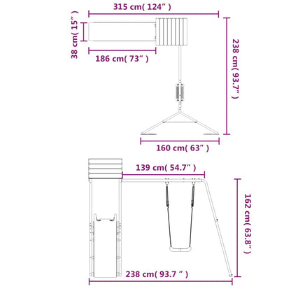 Spielturm Massivholz Douglasie