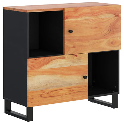 Sideboard mit 2 Türen 80x33x75 cm Massivholz Akazie