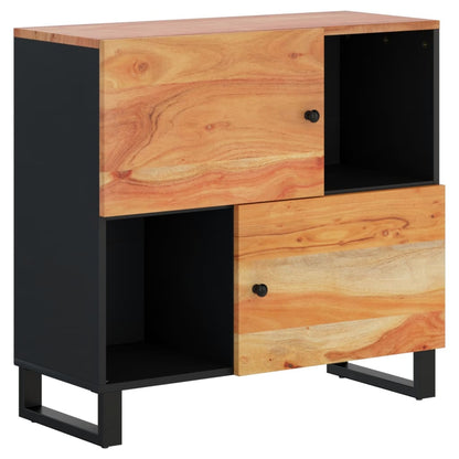 Sideboard mit 2 Türen 80x33x75 cm Massivholz Akazie