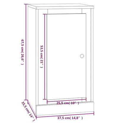 Sideboard Hochglanz-Weiß 37,5x35,5x67,5 cm