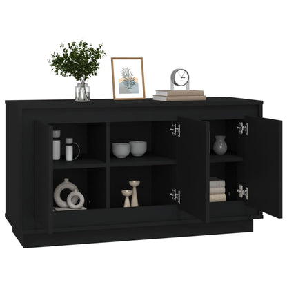 Sideboard Schwarz 102x35x55 cm Holzwerkstoff