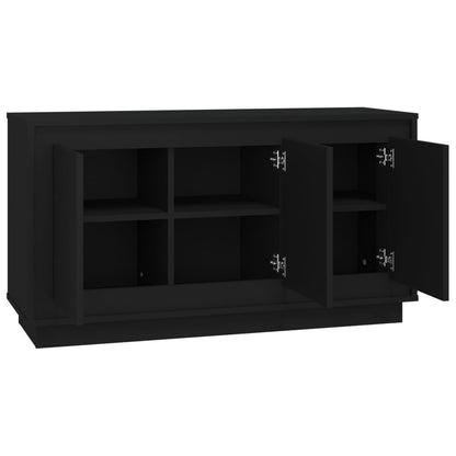 Sideboard Schwarz 102x35x55 cm Holzwerkstoff