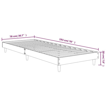 Bettgestell ohne Matratze Sonoma-Eiche 75x190 cm Holzwerkstoff