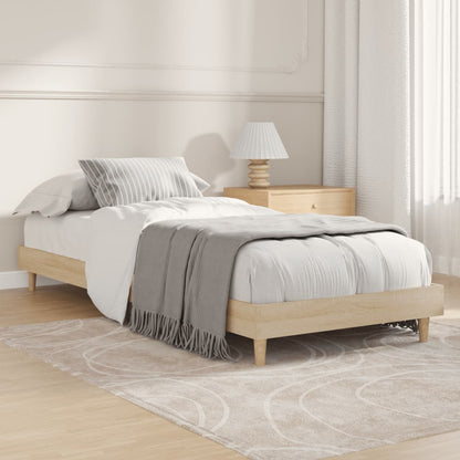 Bettgestell ohne Matratze Sonoma-Eiche 75x190 cm Holzwerkstoff