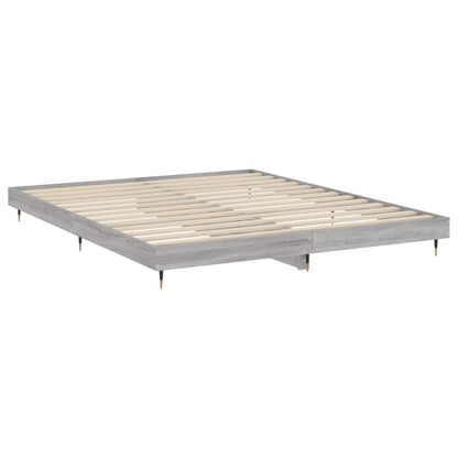 Bettgestell ohne Matratze Grau Sonoma 160x200 cm Holzwerkstoff