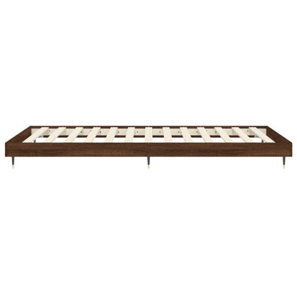Bettgestell ohne Matratze Braun Eiche 75x190 cm Holzwerkstoff