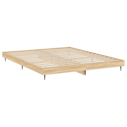 Bettgestell ohne Matratze Sonoma-Eiche 200x200 cm Holzwerkstoff