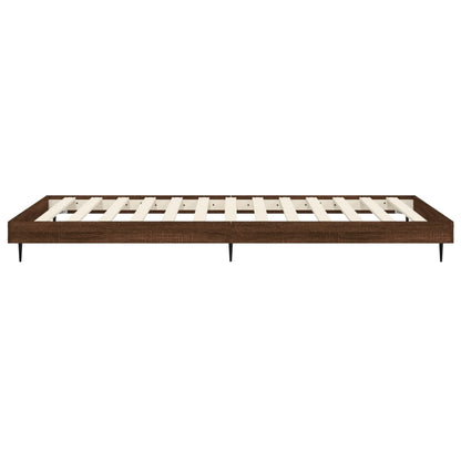 Bettgestell ohne Matratze Braun Eiche 75x190 cm Holzwerkstoff